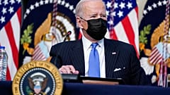 El presidente estadounidense Joe Biden durante una reunión con líderes empresariales en Washington, Estados Unidos