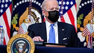 El presidente estadounidense Joe Biden durante una reunión con líderes empresariales en Washington, Estados Unidos
