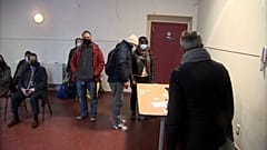 Eine Impfstation in Brüssel-St. Josse
