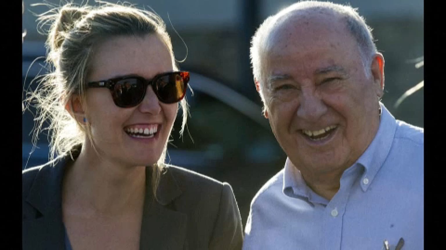 Marta Ortega Pérez con su padre Amancio Ortega, fundador del grupo textil Inditex. 