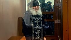 Father Sergiy appears in court session in Moscow.