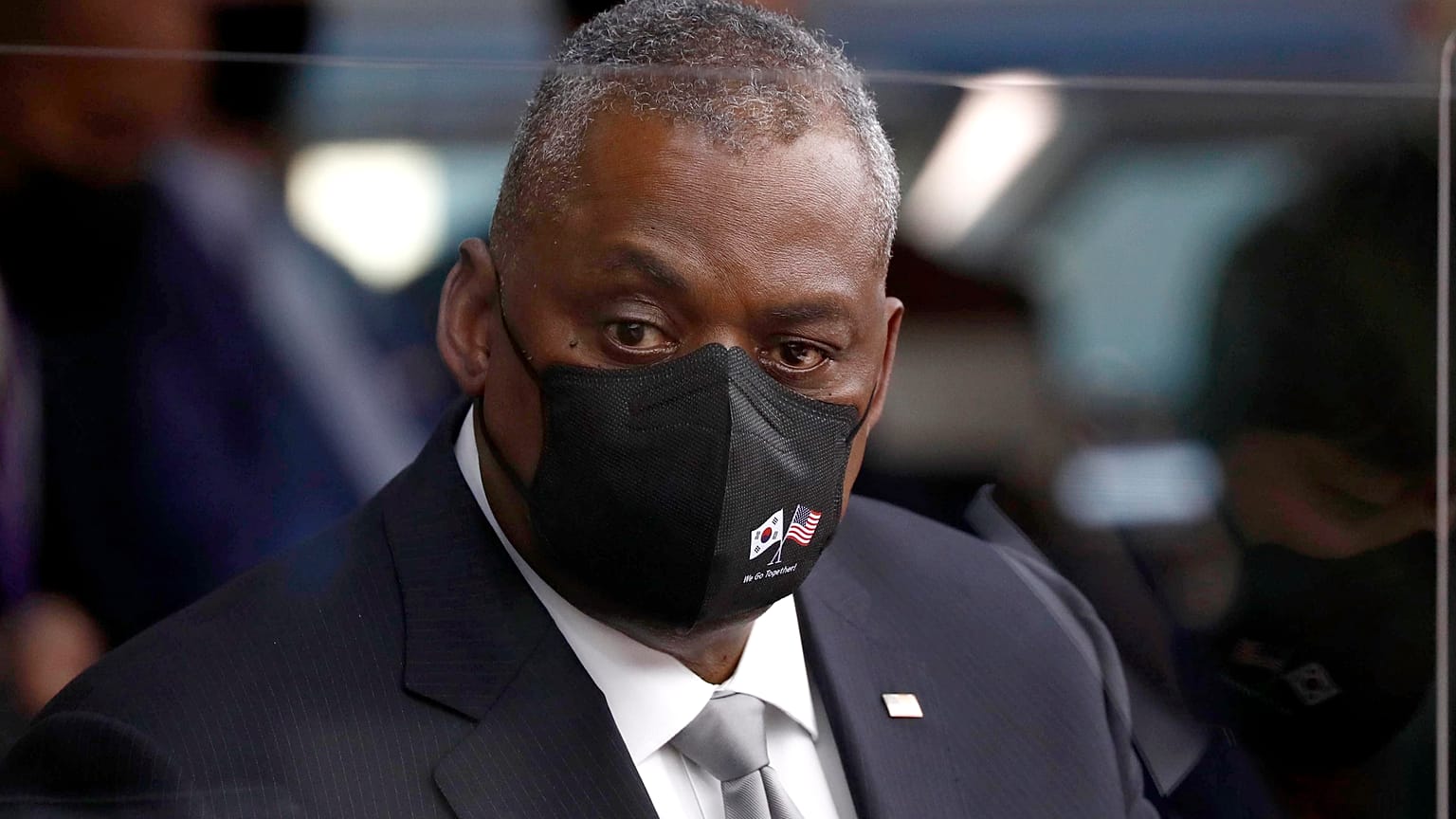 US defence secretary Lloyd Austin a​t the Ministry of National Defence in Seoul, South Korea, Thursday, 2 December 2021.