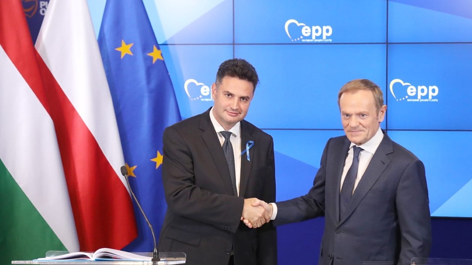 Márki-Zay Péter és Donald Tusk Varsónan 2021. december 2-án