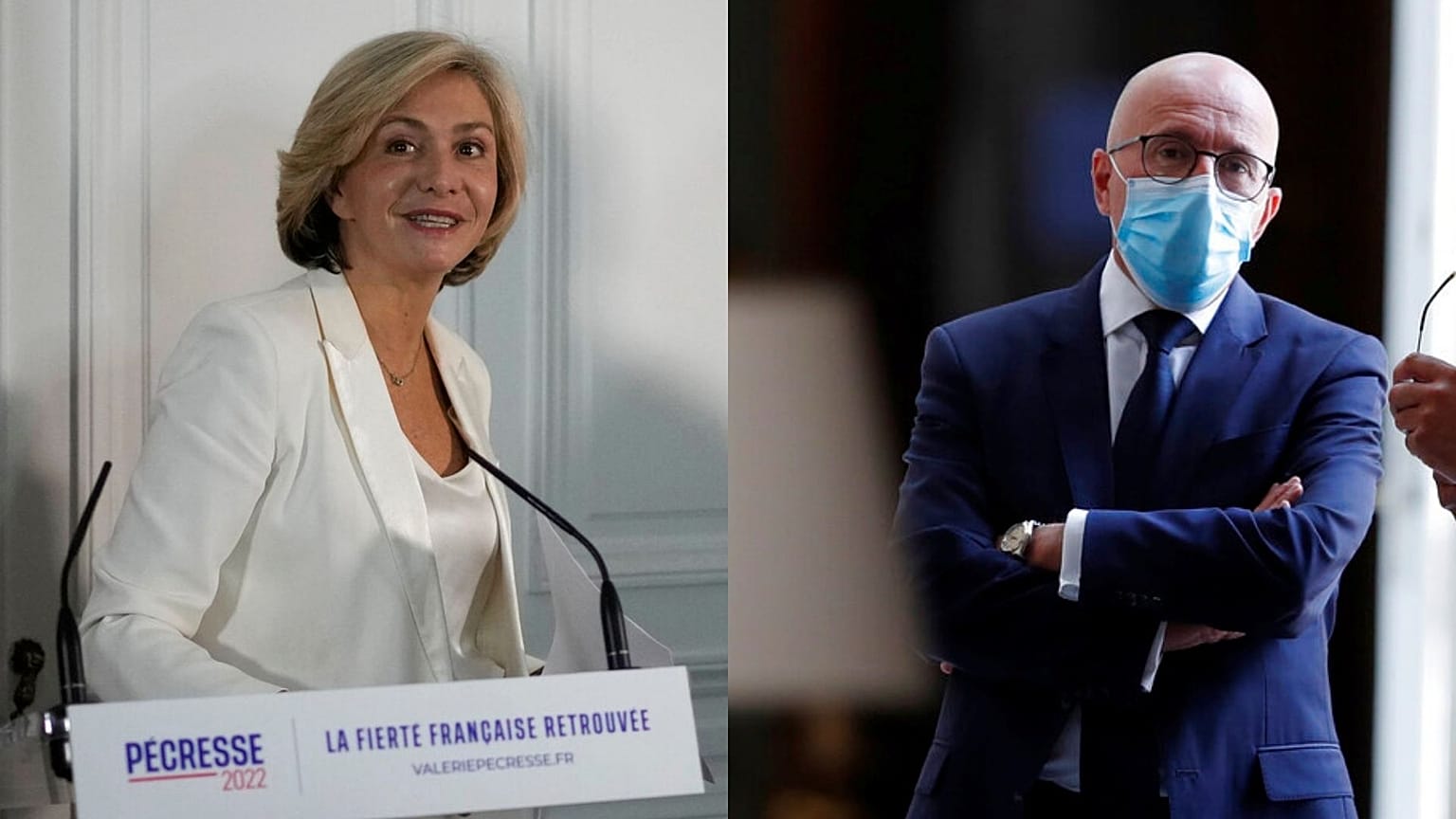 Valérie Pécresse (à g.) et Eric Ciotti, les deux finalistes de la primaire des Républicains
