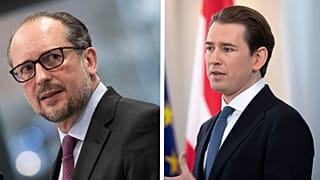 Alexander Schallenberg (L) replaced Sebastian Kurz as Austria's Chancellor two months ago.