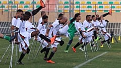 المنتخب الوطني الفلسطيني لكرة القدم لذوي البتر  قي قطاع غزة.