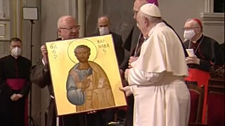 Ecumenical prayer service for migrants and refugees in a church on the divided island of Cyprus - 3rd December 2021.