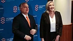 Macaristan Başbakanı Viktor Orban ve Fransız siyasetçi Marine Le Pen katılımcılar arasında