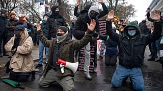 Proteste gegen Coronaregeln in Frankfurt
