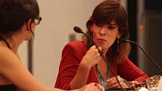 Camila Sosa Villada en su presentación en la FIL 2021, 3/12/2021, Guadalajara, México