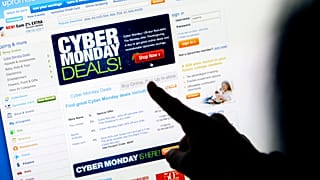 A consumer looks at deals online on Cyber Monday, the e-commerce event that follows Black Friday