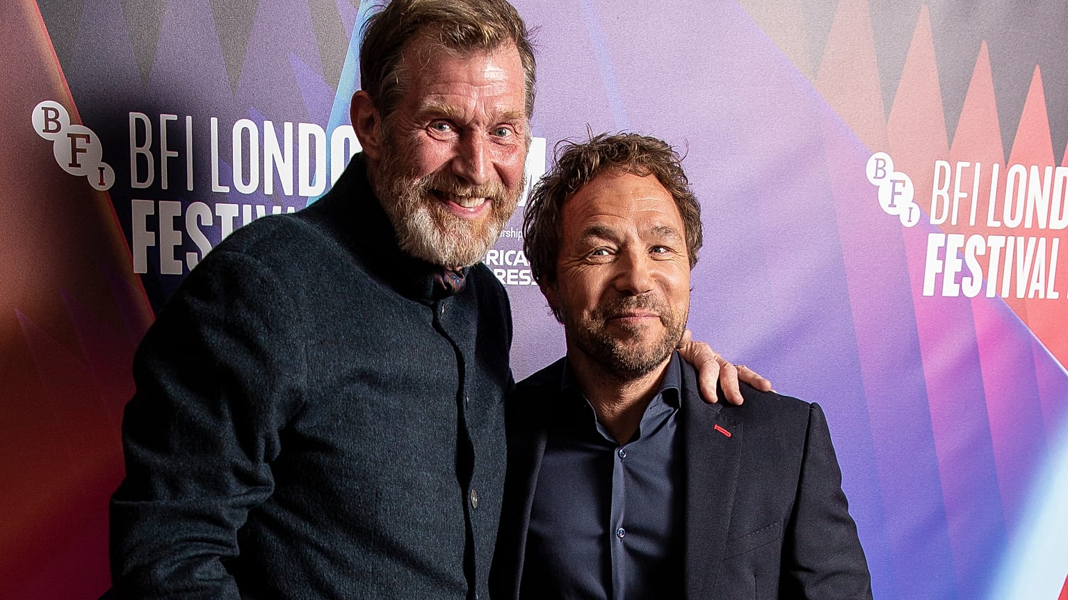 Stephen Graham, right and Jason Flemyng arrive at the premiere of the film 'Boiling Point' during the 2021 BFI London Film Festival in London, October 2021