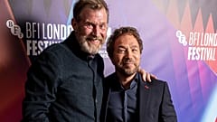 Stephen Graham, right and Jason Flemyng arrive at the premiere of the film 'Boiling Point' during the 2021 BFI London Film Festival in London, October 2021