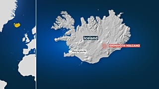 The Grímsvötn is located in a remote area of central Iceland.