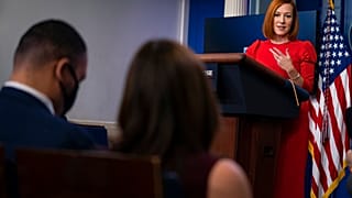 Jen Psaki, a Fehér Ház egyik szóvivője bejelenti a diplomáciai bojkottot