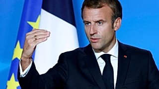 Archives : Emmanuel Macron lors d'une conférence de presse à Bruxelles, le 22/10/2021