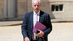 Alain Griset arriving for a meeting with labor union representatives and French President Emmanuel Macron at the Elysee Palace in June 2020.