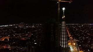 Inauguración de la torre de la Virgen de la Sagrada Familia