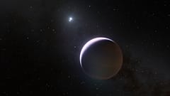 An artist's impression shows the planet, b Centauri b, which is ten times as massive as Jupiter - the largest planet in our solar system