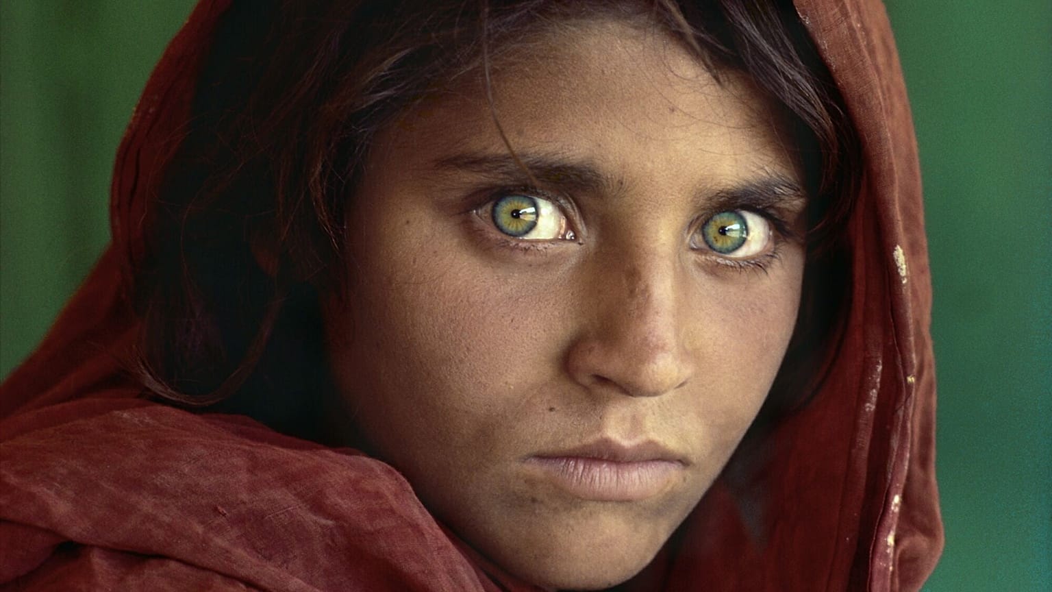 'Afghan Girl' is one of more than 150 photos featured at the Steve McCurry exhibition at Maillol museum in Paris