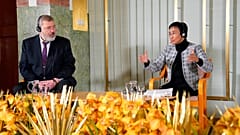Maria Ressa und Dmitri Muratow zeichneten ein düsteres Bild der Arbeitsbedingungen für Medienschaffende