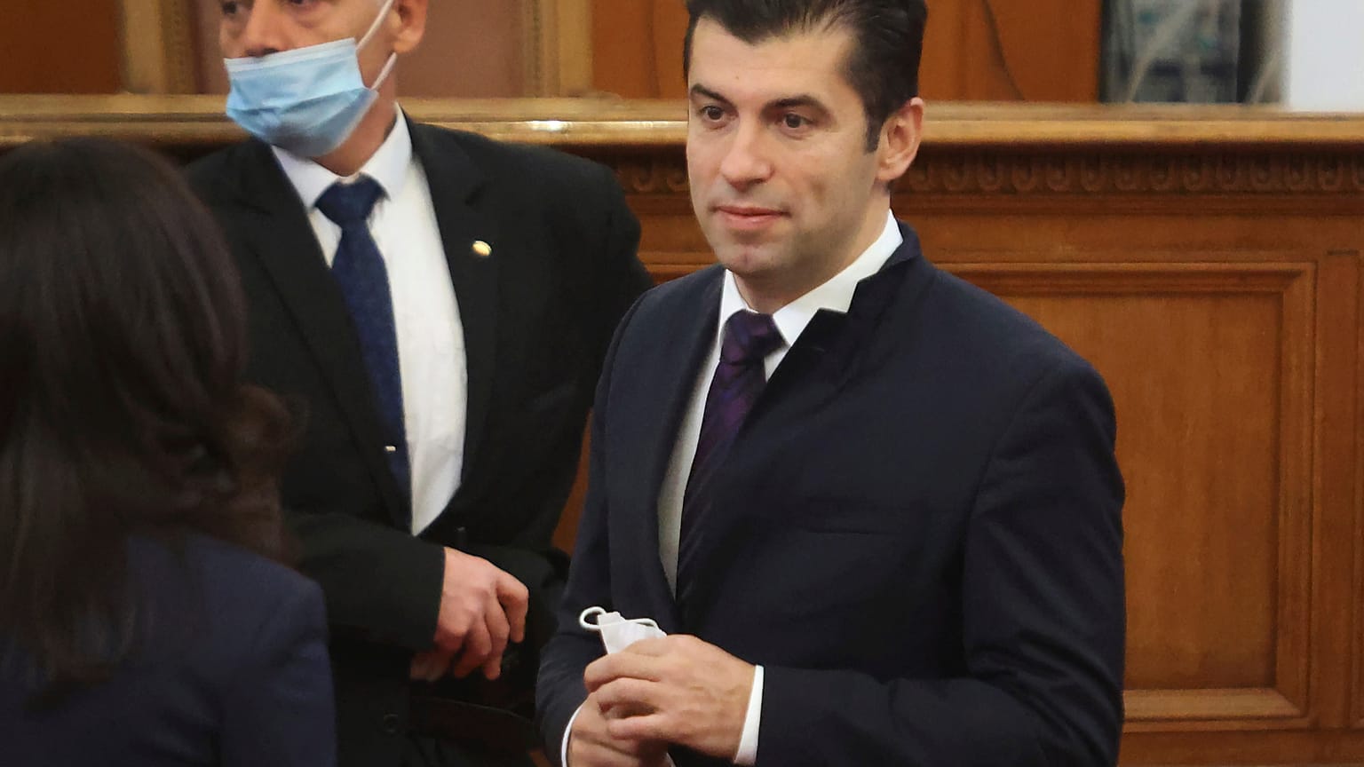 Kiril Petkov, co-leader of the We Continue the Change party, seen at the first session of the new Bulgarian Parliament,Sofia, Dec. 3, 2021.
