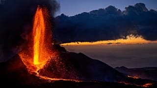 Lava flows from a volcano as seismic activity increases in recent days in the area on the Canary island of La Palma, Spain, Thursday, Dec. 2, 2021.
