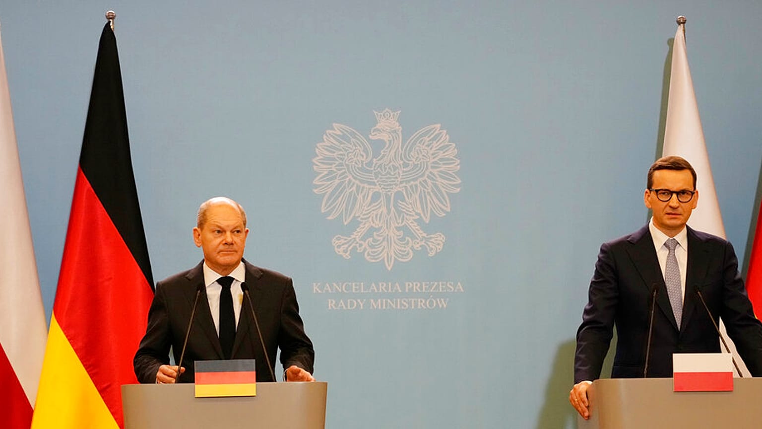 O νέος Καγκελάριος της Γερμανίας Όλαφ Σολτς επισκέπτεται την Πολωνία