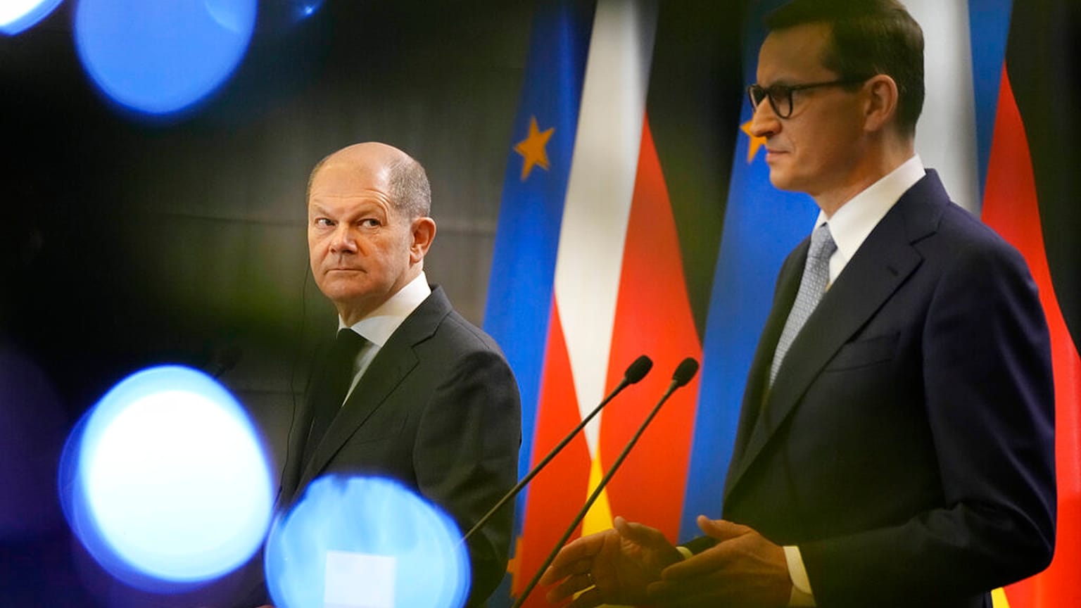 Freundliche Töne, aber unterschiedliche Meinungen: Der deutsche Kanzler Olaf Scholz und der polnische Ministerpräsident Mateusz Morawiecki