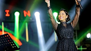 لمطربة المصرية شيرين عبد الوهاب في ليلة رأس السنة الجديدة في القاهرة، مصر، في 31 ديسمبر 2018