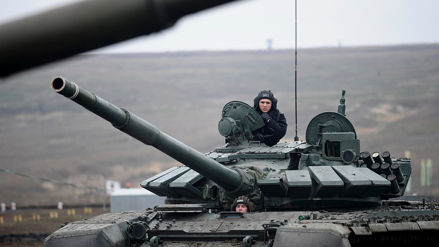 L'armée russe en exercice dans la région de Rostov-sur-le-Don, au sud de la Russie, le 14 décembre 2021