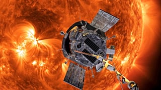 This image made available by NASA shows an artist's rendering of the Parker Solar Probe approaching the Sun.