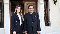الوزير اللبناني المستقيل جورج قرداحي والزميلة نيفين قاسم