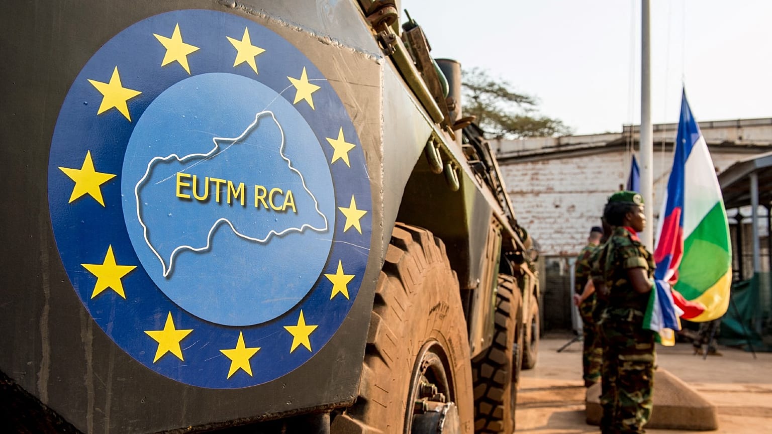 Archives : cérémonie organisée au QG de l'EUTM RCA à Bangui, capitale de la République centrafricaine, le 15 janvier 2017