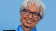 FILE - President of European Central Bank Christine Lagarde speaks during a press conference following the meeting of the governing council in Frankfurt, Oct. 28, 2021.