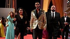الممثل والمغني محمد رمضان يحضر الدورة الخامسة لمهرجان الجونة السينمائي في منتجع الجونة المطل على البحر الأحمر، في مصر، في 14 أكتوبر 2021. 