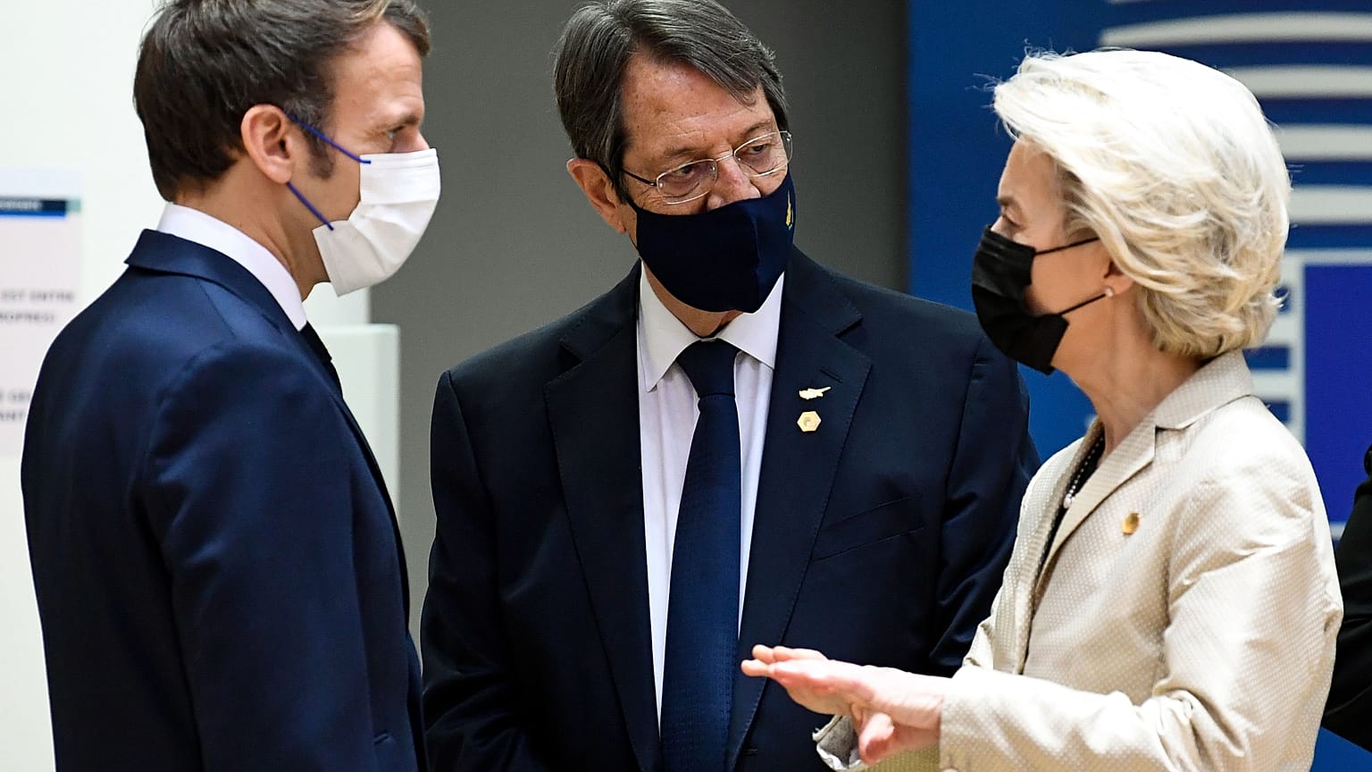 Νίκος Αναστασιάδης, Εμανουέλ Μακρόν και Ούρσουλα φον ντερ Λάιεν