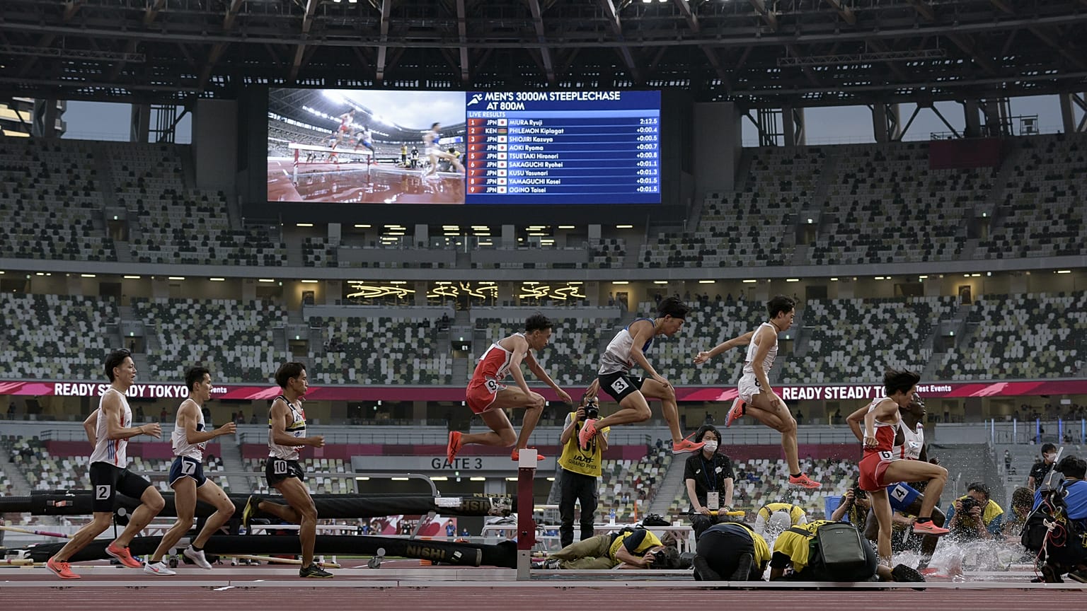 Athletes in the National Stadium