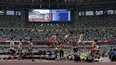 Sportler im Nationalstadion
