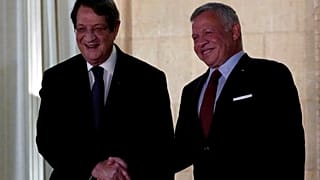 Ο Πρόεδρος της Κυπριακής Δημοκρατίας, Νίκος Αναστασιάδης, και ο Βασιλιάς της Ιορδανίας, Αμπντάλλα Β'