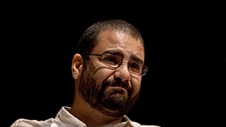 صورة أرشيفية للناشط علاء عبد الفتاح في مؤتمر عُقد في الجامعة الأمريكية بالقاهرة، مصر، 22 سبتمبر 2014
