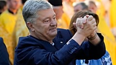 Ex-Präsident Poroschenko bei einer orthodoxen Messe im Sommer in Kiew