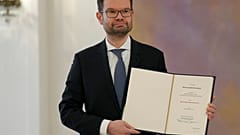 Justizminister Marco Buschmann bei seiner Vereidigung im Schloss Bellevue, Berlin, 08.12.2021