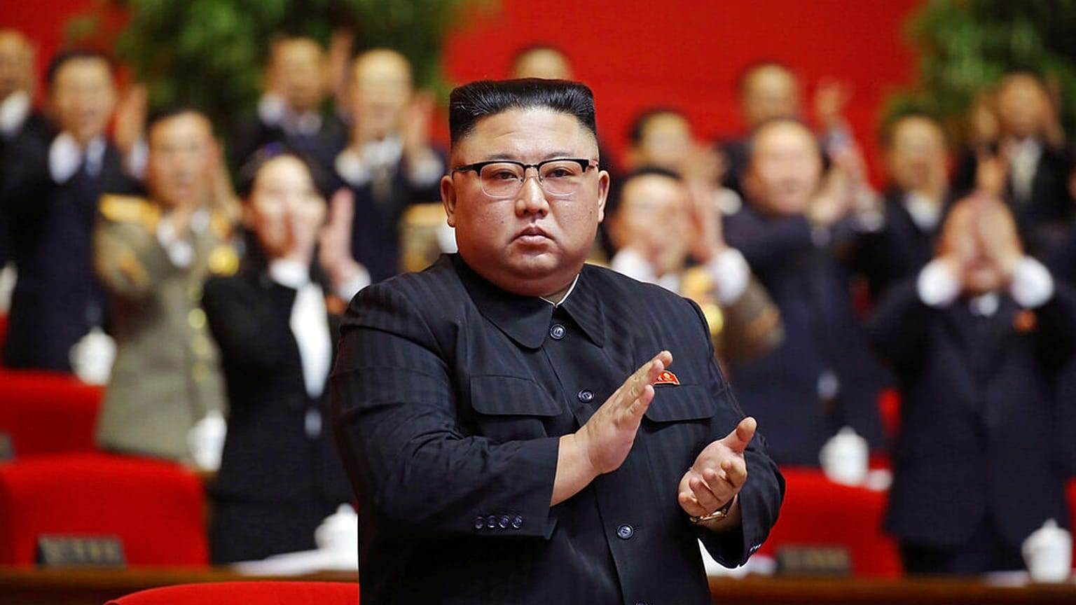 الزعيم الكوري الشمالي كيم جونغ في مؤتمر الحزب الحاكم في بيونغ يانغ، كوريا الشمالية، الأحد 10 يناير 2021