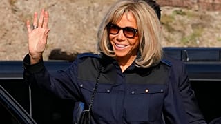 Brigitte Macron 2021 október 31-én Olaszországban, Rómában a G7-ek találkozóján