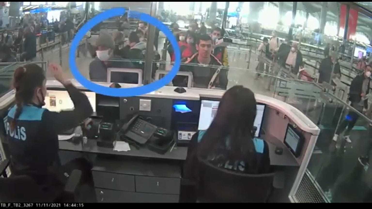 Zanlının güvenlik kamerası görüntüsü