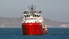 The Ocean Viking rescue ship pictured in July 2020