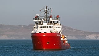 The Ocean Viking rescue ship pictured in July 2020