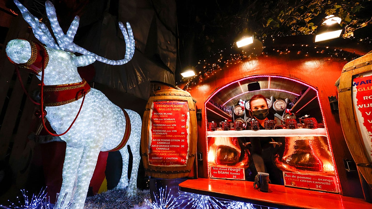 The Winter Wonder and Christmas Market in Brussels, Belgium, Nov. 27, 2021.