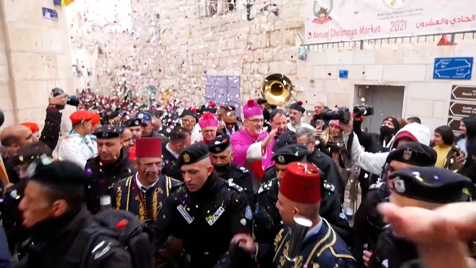 La messe de Noël célébrée dans la ville sainte de Bethléem